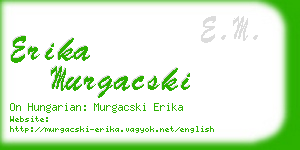 erika murgacski business card